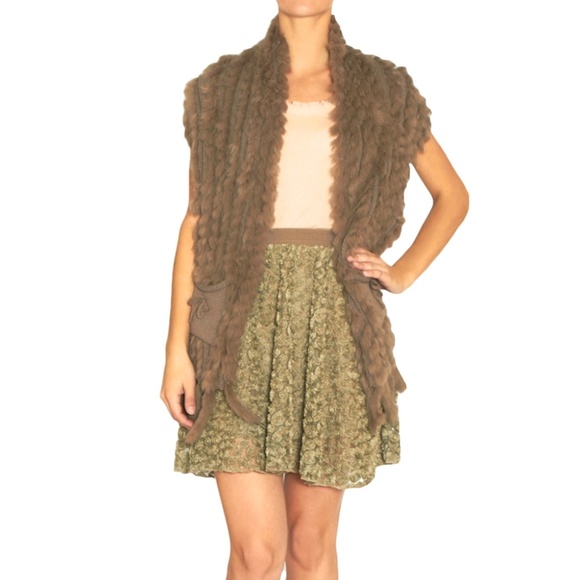 Mischa Barton Aspen Waistcoat Mocha -NWOT - Picture 2 of 7